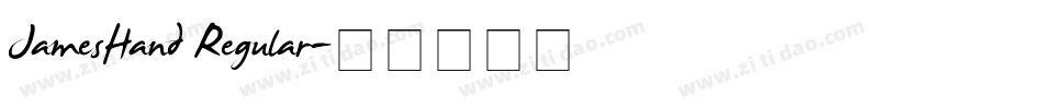 JamesHand Regular字体转换